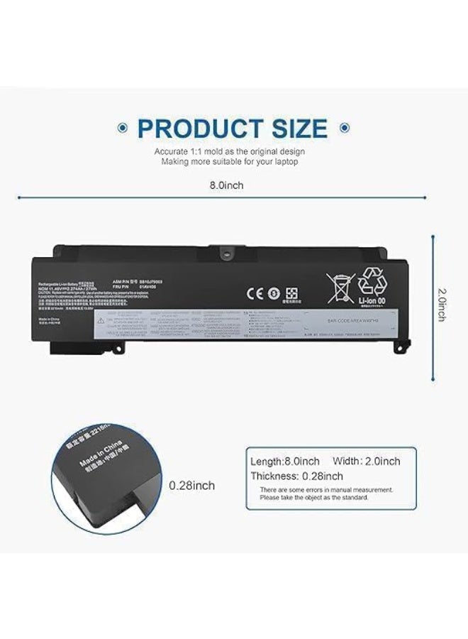 بطارية متوافقة مع أجهزة Lenovo ThinkPad من السلسلة T460S وT470S (أرقام الموديلات: SB10J79003، 01AV405، 01AV462، 00HW024، 00HW025، 00HW038، 01AV407، 01AV408، J79002، SB10K97605، SB10F46462، SB10F46476) - Image 4