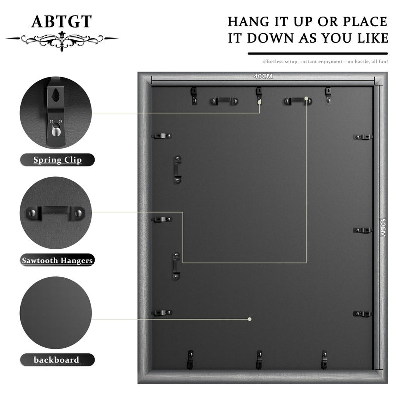 Abtgt Ornate Vintage Style 16x20 Picture Frame, Made of Black Backplate for Tabletop or Wall Mount, 16x20 Frames for Home Decor, Black - Image 4