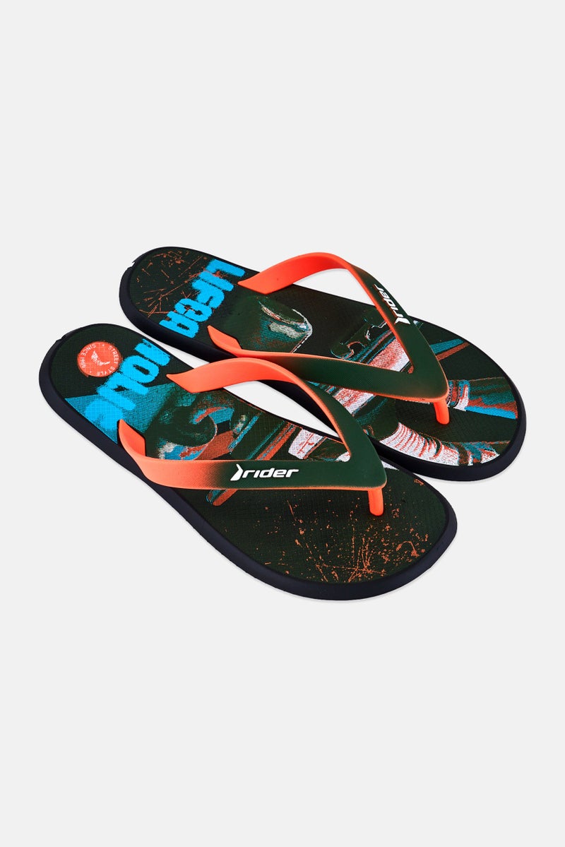 RIDER Men Brand Logo Slip On Slippers, Multicolor - Image 2