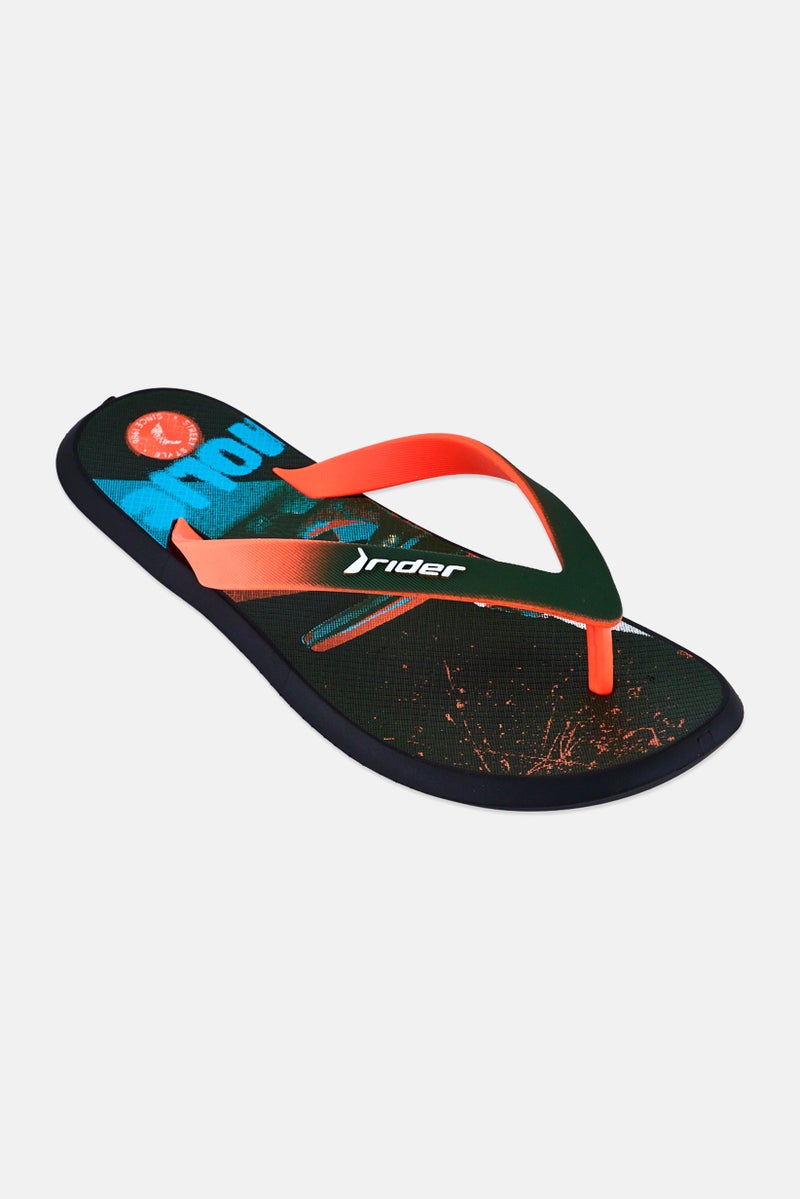 RIDER Men Brand Logo Slip On Slippers, Multicolor - Image 1