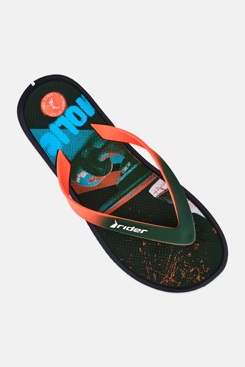 RIDER Men Brand Logo Slip On Slippers, Multicolor - Image 3