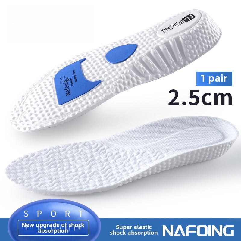 Breathable Height-Increasing Insoles for Men White 2.5cm 