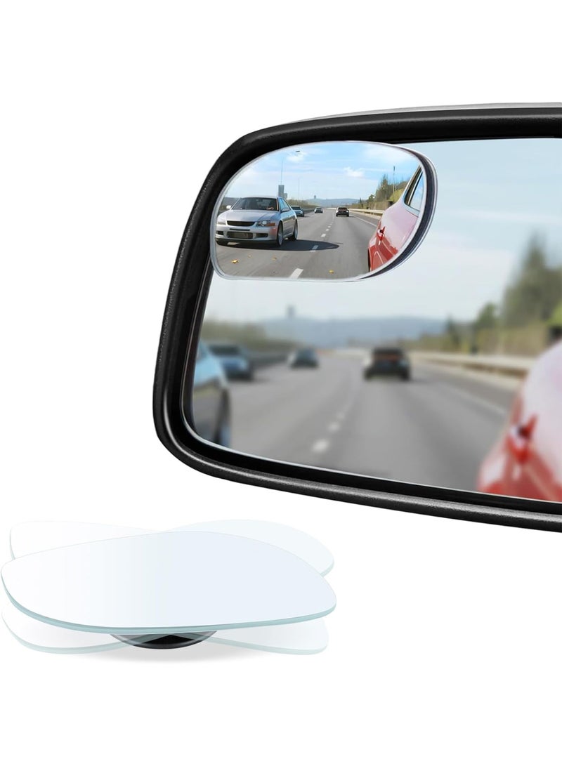 LuckSa 2 Pack Blind Spot Mirrors, HD Glass Frameless Convex Rear View Mirrors, Wide Angle Adjustable Stick for Side Mirror, Automotive Exterior Accessories for Car, SUV & Trucks - Image 1