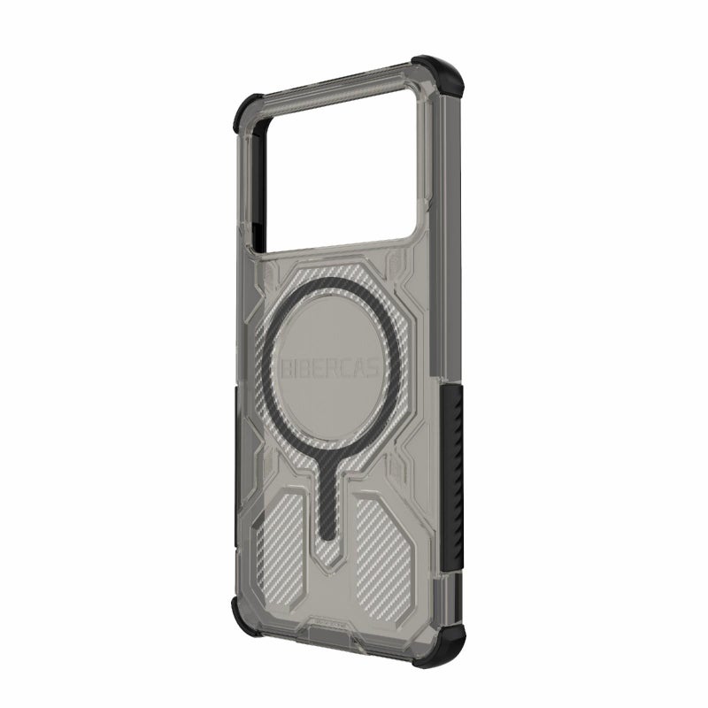 BIBERCAS For Redmi K70E Transparent Color Series Magsafe Air Bag Shockproof Phone Case(Black) - Image 3