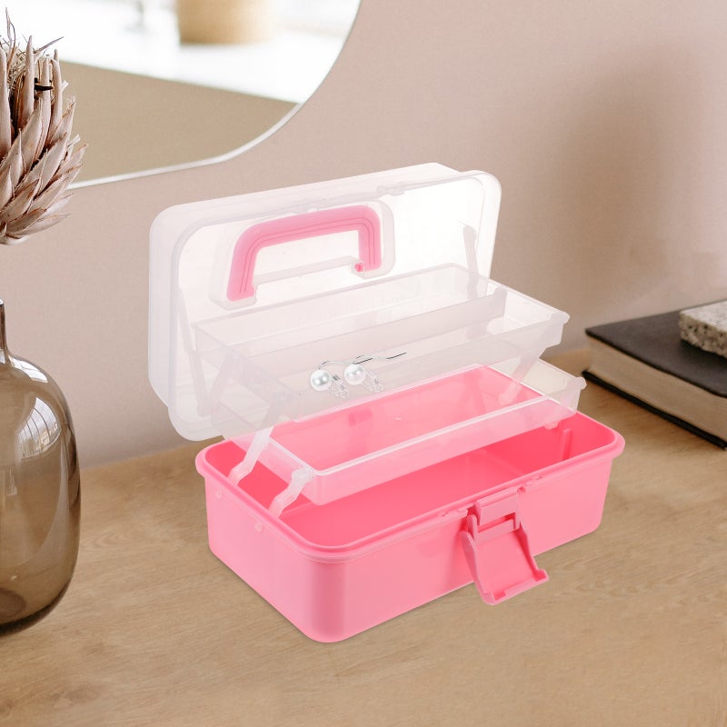 1PC Portable Makeup Box Carrying Case Cosmetics Storage Case Multifunctional Storage Box Household Box ( ) - Image 2
