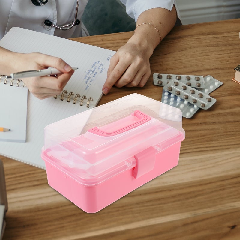 1PC Portable Makeup Box Carrying Case Cosmetics Storage Case Multifunctional Storage Box Household Box ( ) - Image 5