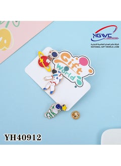 NATIONAL GIFT WORLD COMMERCIAL 3-Piece Spaceman Brooches 