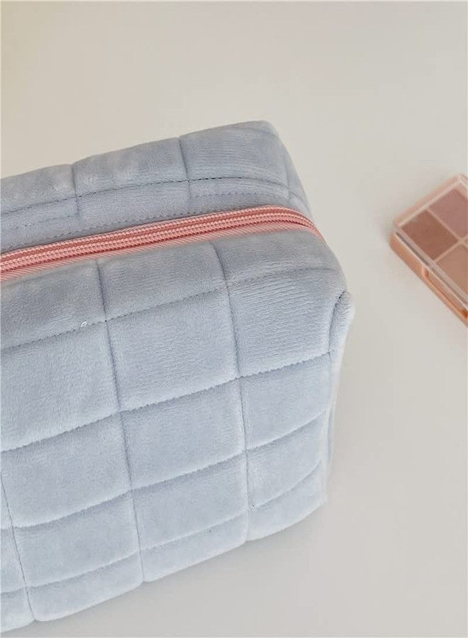 XPONNI Small Cosmetic Bag Cute Makeup Bag Y2k Accessories Aesthetic Make Up Bag Y2k Purse Cosmetic Bag for Purse (blue) - Image 4
