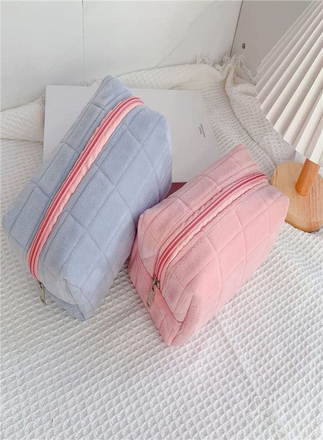 XPONNI Small Cosmetic Bag Cute Makeup Bag Y2k Accessories Aesthetic Make Up Bag Y2k Purse Cosmetic Bag for Purse (blue) - Image 3