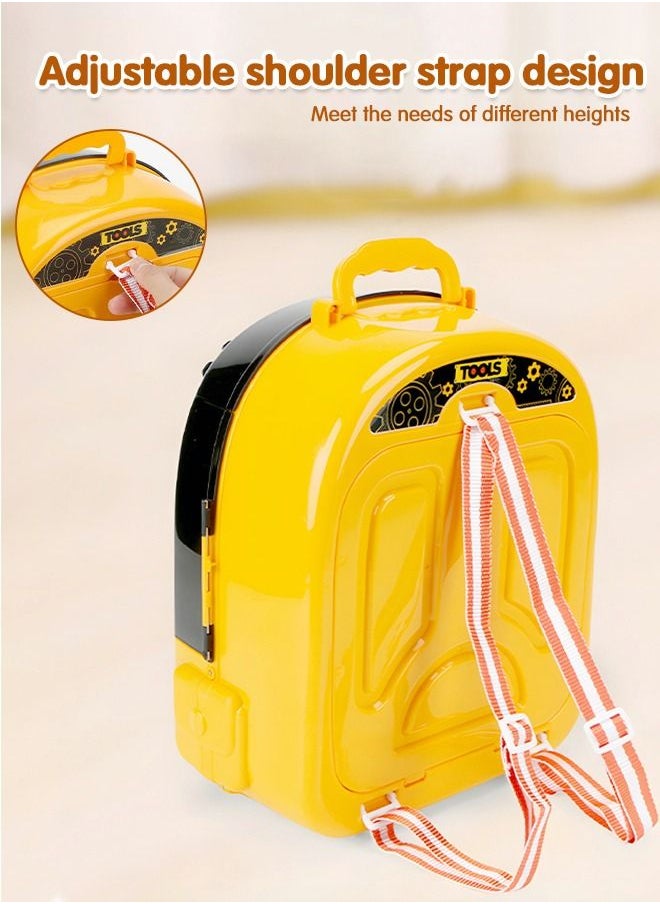 GROIC - Pretend Play Tools Set Kit Toys for Kids,Toy Tool Backpack Sets,Toy Tool Box Play Set,Two-sided Backpack Suitcase,Tools Set Role Play Construction Mechanic Tools Set - Image 1