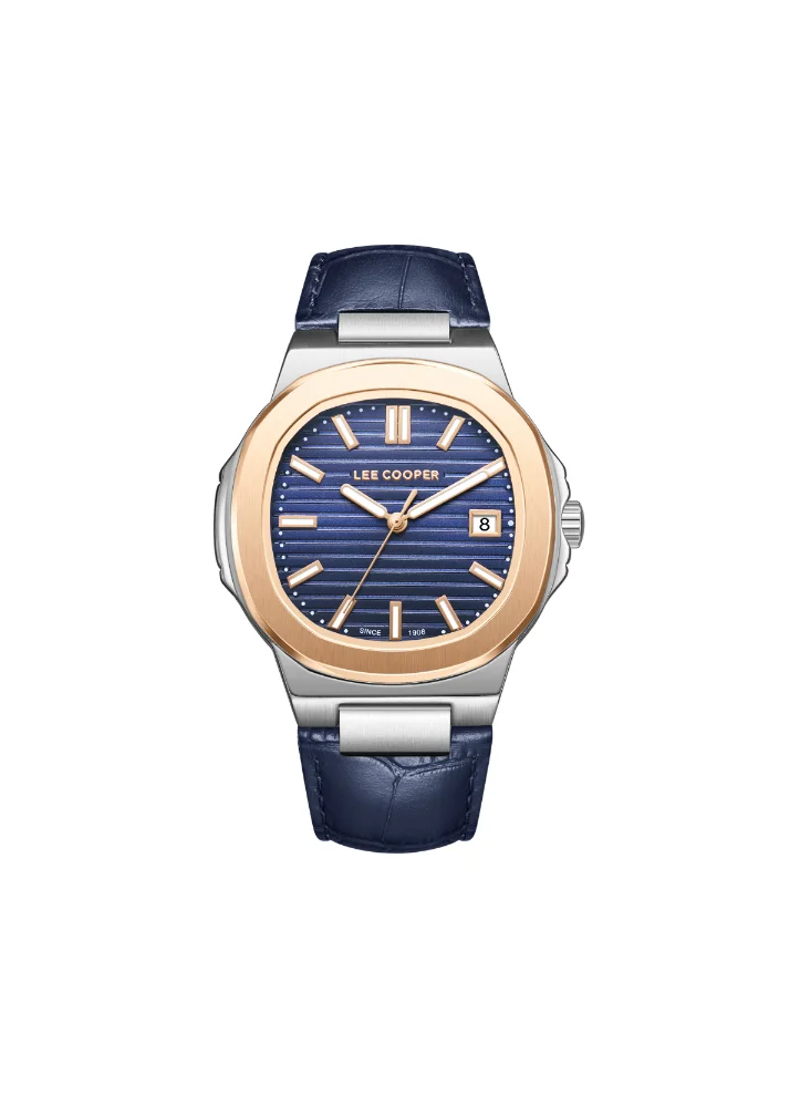 لي كوبر LEE COOPER LC08108.599 Men Analog Display Watch & Leather Strap Dark Blue