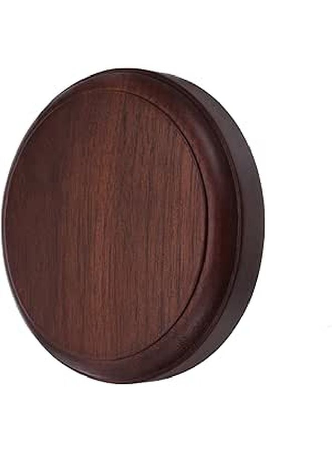Thickened Round Solid Wood Plant Stand 10x10x2cm Bonsai Display Pedestal Indoor Outdoor Pot Holder - Image 1