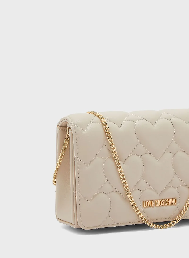 Love Moschino Quilted Flap Over Crossbody