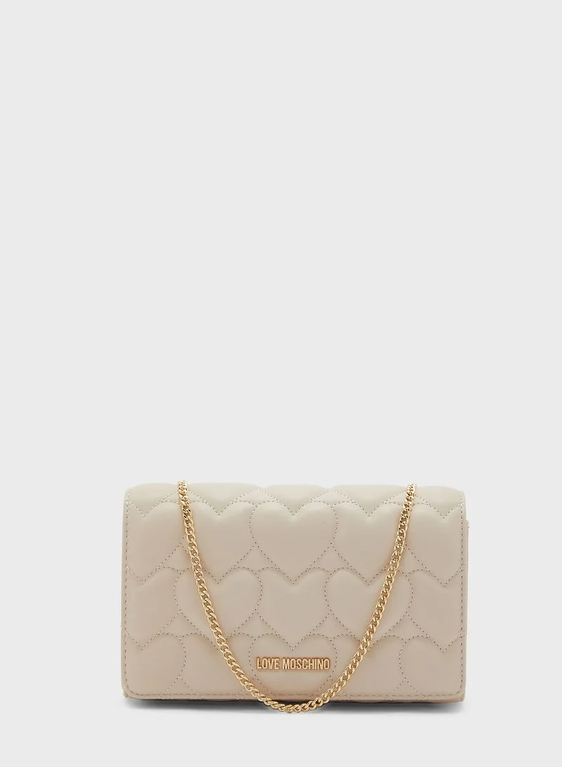 Love Moschino Quilted Flap Over Crossbody