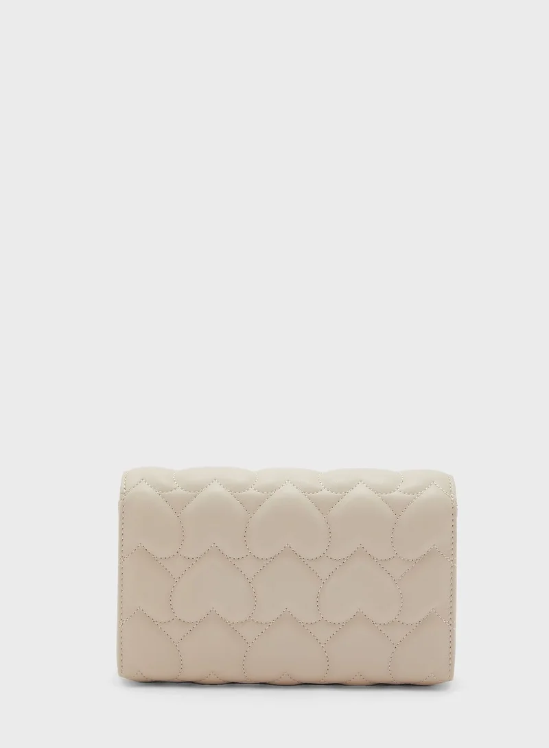 Love Moschino Quilted Flap Over Crossbody