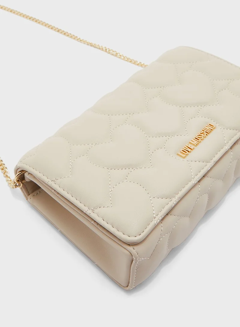 Love Moschino Quilted Flap Over Crossbody