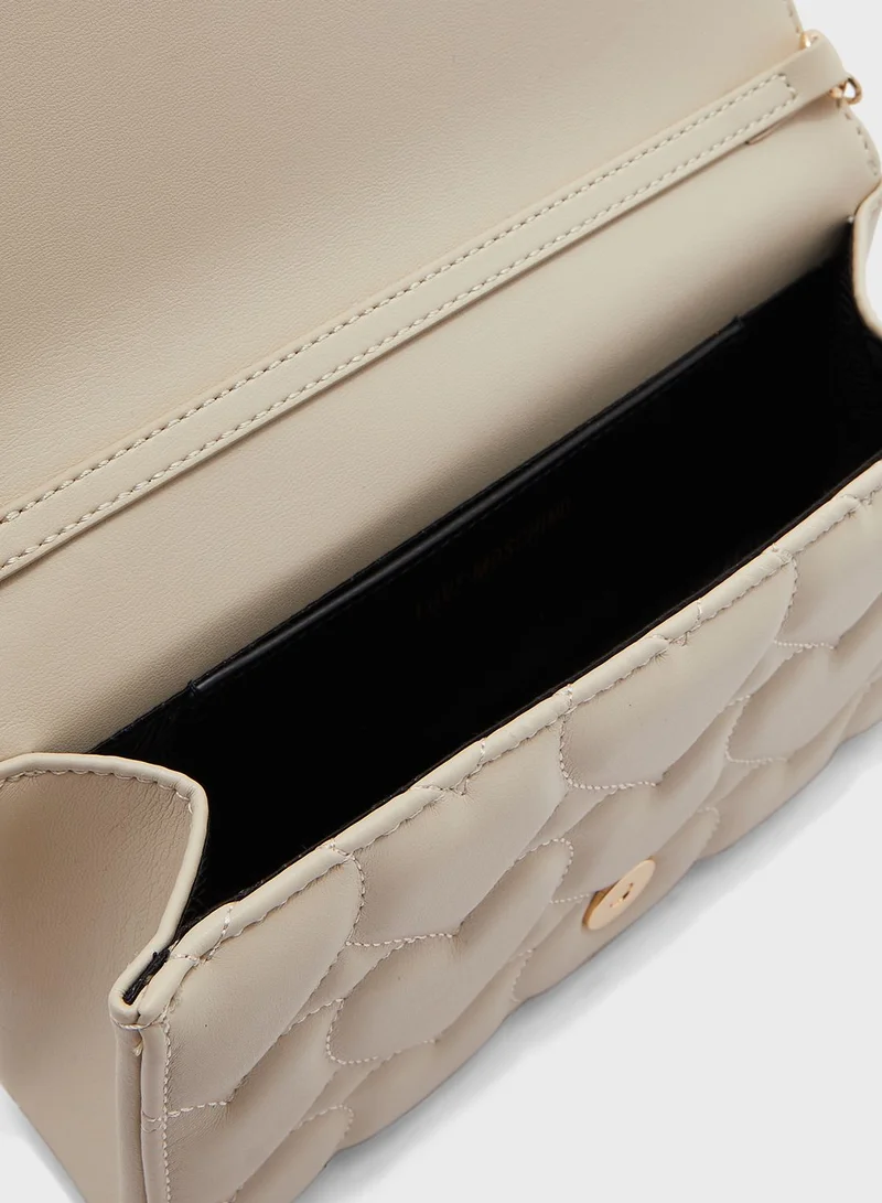 Love Moschino Quilted Flap Over Crossbody