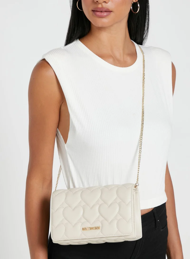 Love Moschino Quilted Flap Over Crossbody