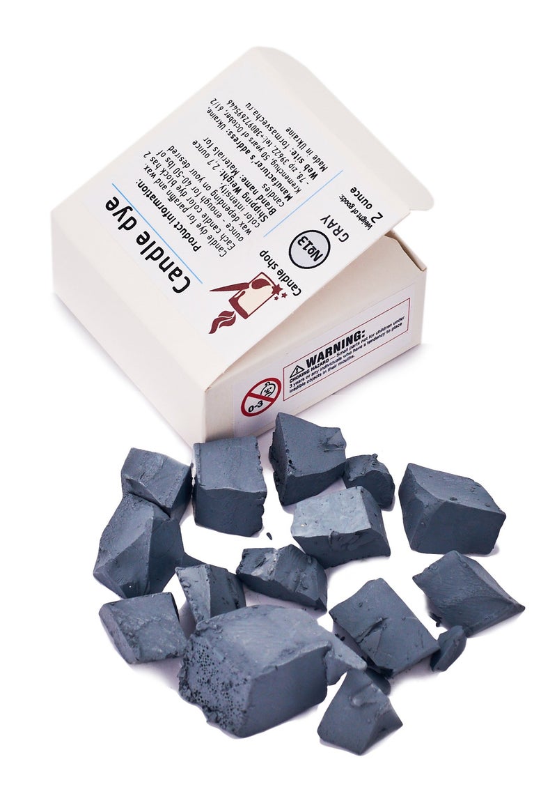 Candle Shop Gray Candle Dye 2oz for Soy Candle Making  Candle Shop Premium Color Dye Blocks for Soy Wax Beeswax Paraffin  Candle Wax Dyes 