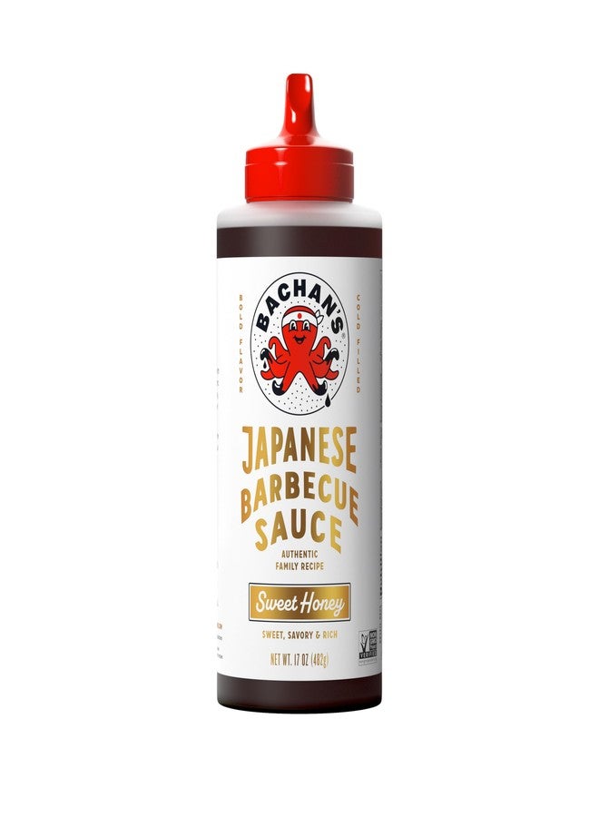 Bachan's - Sweet Honey Japanese Barbecue Sauce, 17 Oz, Small Batch, Non GMO, No Preservatives, BPA free. Condiment for Wings, Chicken, Beef, Pork, Seafood, Noodle Recipes, and More - Image 1