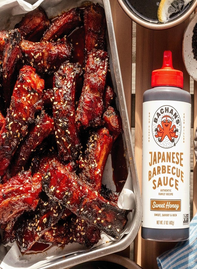 Bachan's - Sweet Honey Japanese Barbecue Sauce, 17 Oz, Small Batch, Non GMO, No Preservatives, BPA free. Condiment for Wings, Chicken, Beef, Pork, Seafood, Noodle Recipes, and More - Image 4