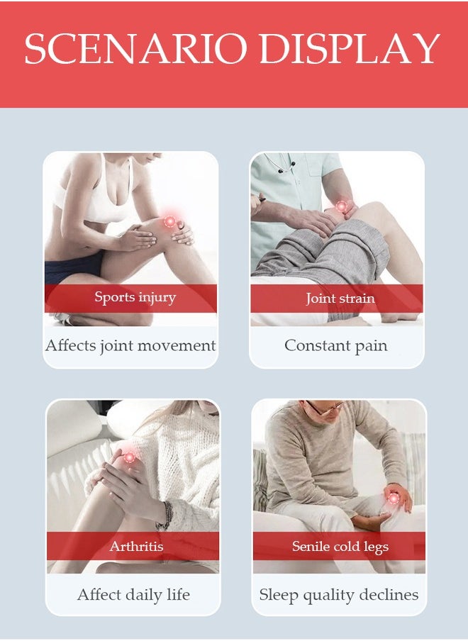 DUNISO 2PCS Knee Pad with Graphene Heating Material Compression Heating Knee Support Braces for Sports Injury Arthritis Knee Warmth Senile Cold Legs Knee Pain  - Image 2