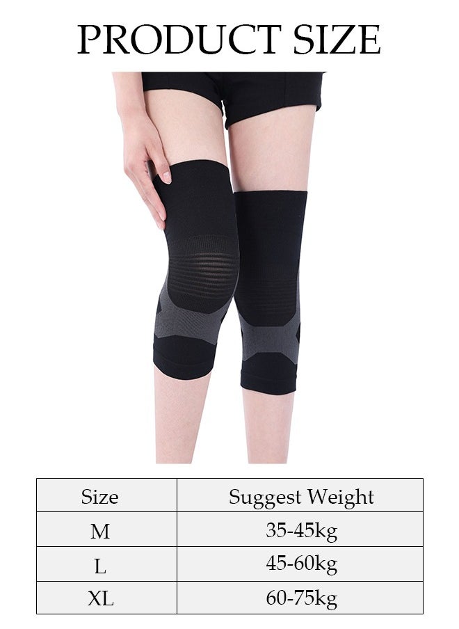 DUNISO 2PCS Knee Pad with Graphene Heating Material Compression Heating Knee Support Braces for Sports Injury Arthritis Knee Warmth Senile Cold Legs Knee Pain  - Image 4