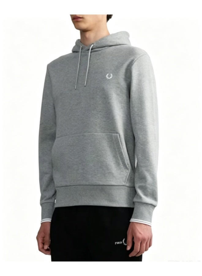 FRED PERRY Casual Fall Winter Embroidered Drawstring Pullover Hoodie - Image 1