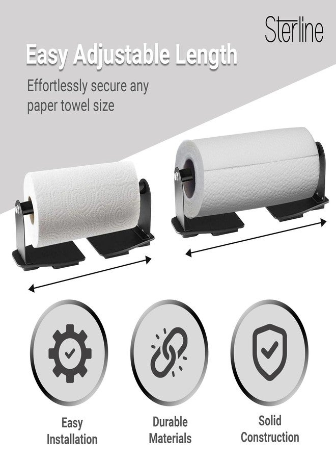 Sterline Magnetic Paper Towel Holder - 2-Piece Adjustable Heavy Duty Steel Shop Towel Holder for Toolbox, Refrigerator, & Grill - Wall Mount Organizer for Garage, RV Essentials, Kitchen, & Workshop - Image 4