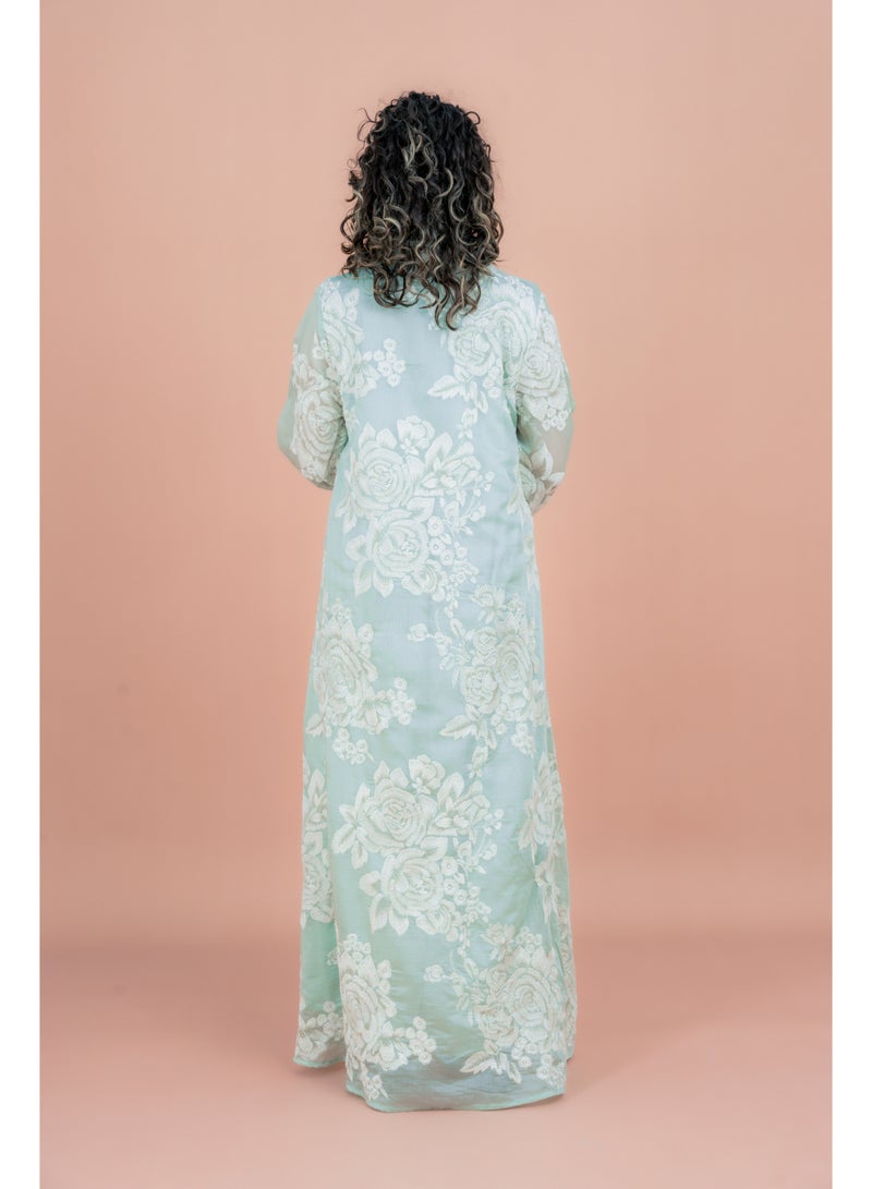 IKKXA Floral Embroidered Jalabiya - Image 2