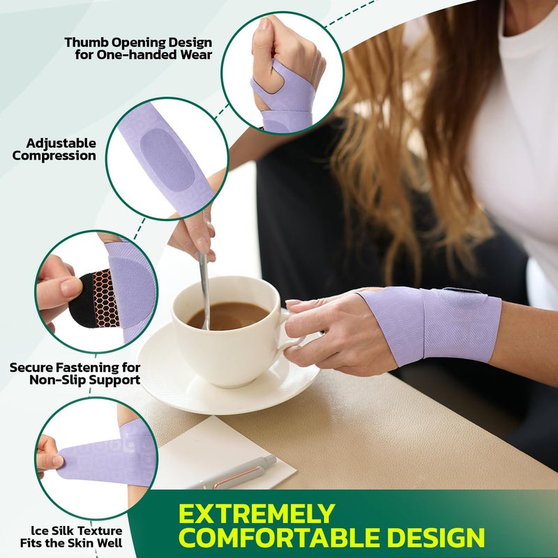 aoFIT Adjustable Wrist Brace for Pain Relief, Carpal Tunnel & Tendonitis Support â€“ Ergonomic Compression, Breathable & Anti-Slip Design, Fits Left & Right Hand, Ideal for Sports, Gaming & Office Use - Image 5