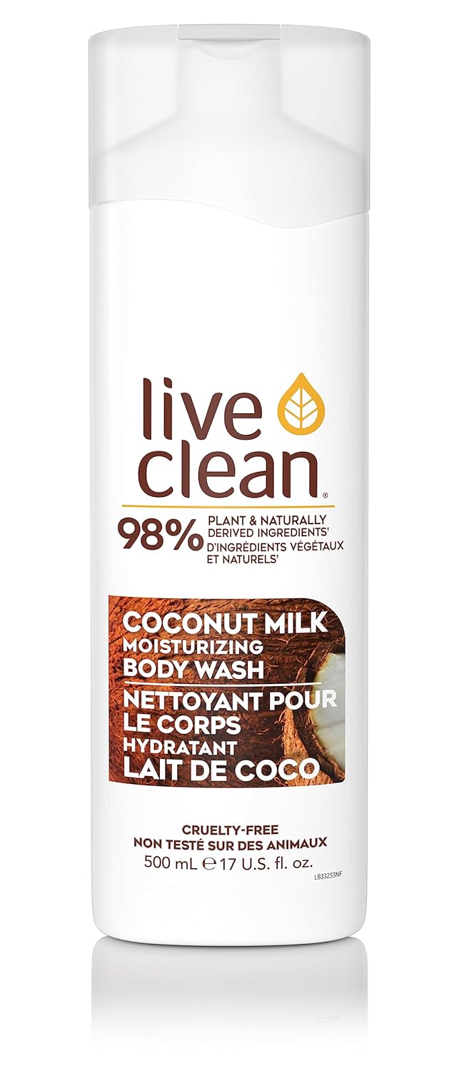 Live Clean Body Wash Moisturizing Coconut Milk 17 Oz