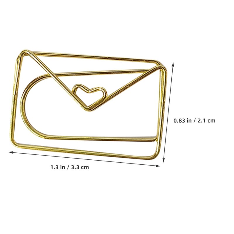 Rose Gold and Gold Mini Paper Clips 20pcs Small Metal Decorative Clips for Office School - Image 3