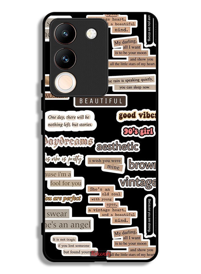 Tolwak vivo V29e Protective Case Cover Beautiful Quotes Stickers - Image 1