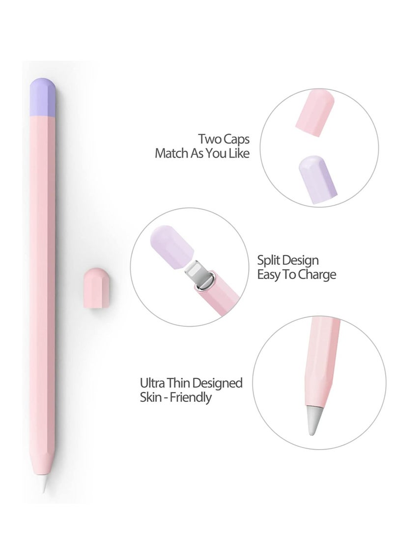 Loquat Suitable For Apple Pencil Pro Pen Color Blocked Silicone Pen Case, New 1/2 Generation Anti Slip And Anti Drop Protective Case  - Image 5