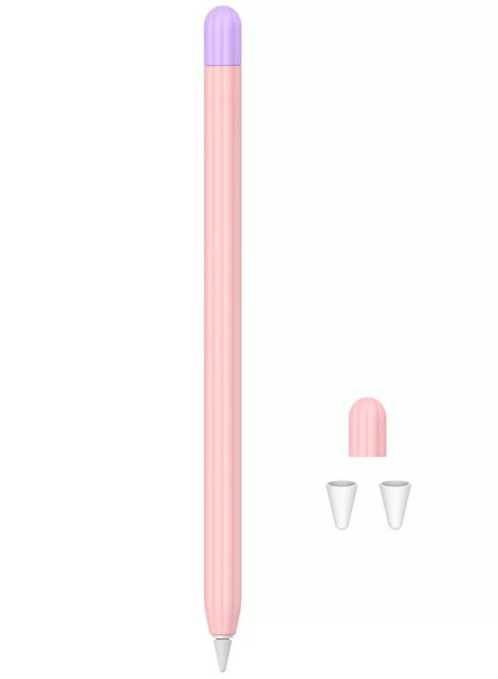 Loquat Suitable For Apple Pencil Pro Pen Color Blocked Silicone Pen Case, New 1/2 Generation Anti Slip And Anti Drop Protective Case  - Image 1