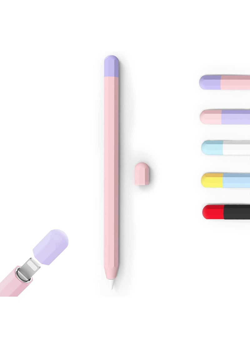 Loquat Suitable For Apple Pencil Pro Pen Color Blocked Silicone Pen Case, New 1/2 Generation Anti Slip And Anti Drop Protective Case  - Image 4