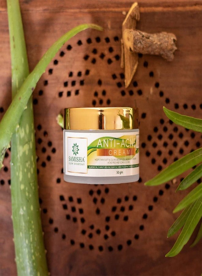 ساميشا جل كريمي عضوي مرطب مضاد لحب الشباب والبثور | مصحح للندبات والعلامات | مرطب، مزيل للبقع الداكنة، مخفف للاحمرار والجفاف والتقشر والالتهاب، للجنسين 50 غرام - Image 4