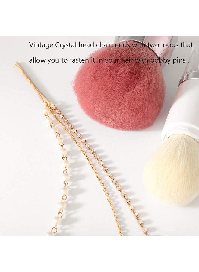 Shidara 1 Pcs Premium Crystal Head Chain Jewelry Pearl Gold Hair Bridal Headpiece Hair Accessories for Women - Image 3