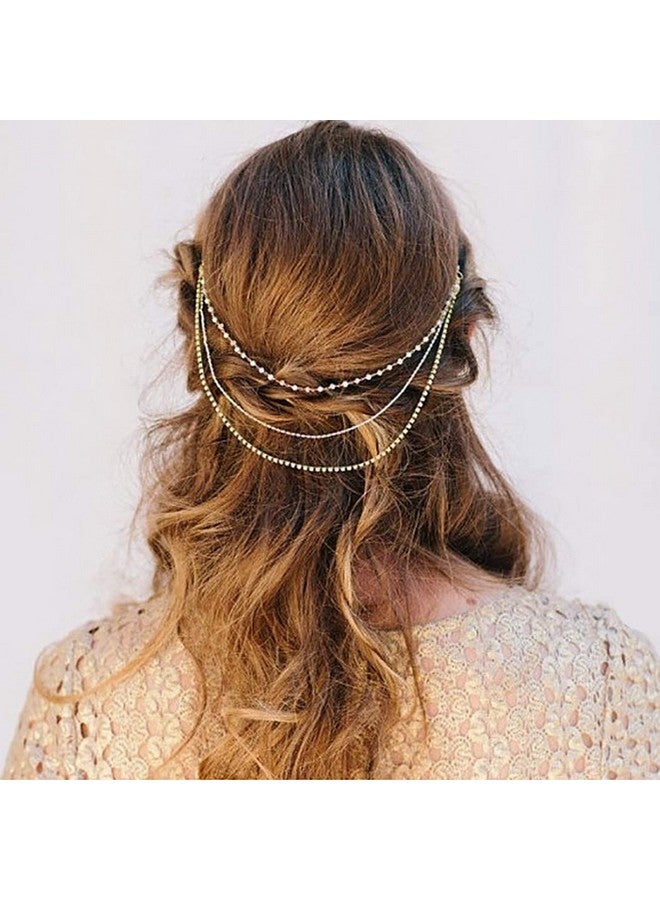 Shidara 1 Pcs Premium Crystal Head Chain Jewelry Pearl Gold Hair Bridal Headpiece Hair Accessories for Women - Image 5