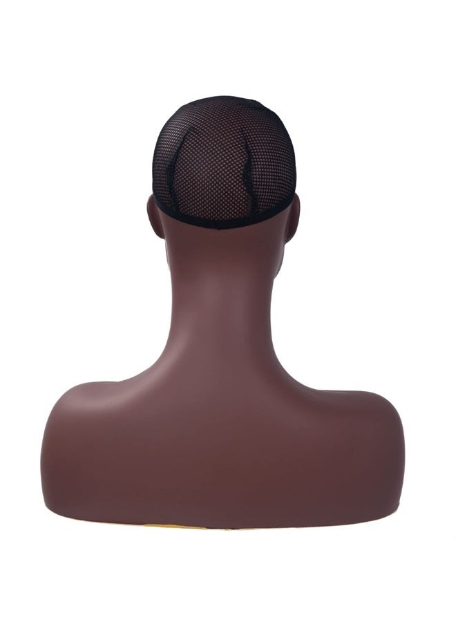 JINGFA Realistic Female Mannequin Head With Shoulder Display Manikin Head Bust for Wigs,Makeup,Beauty Accessories Displaying - Image 4