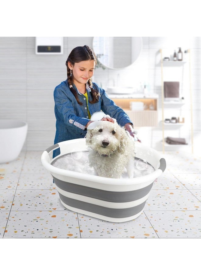 حوض استحمام متعدد الوظائف قابل للطي للحيوانات الأليفة، حوض استحمام للقطط، حوض استحمام محمول للاستخدام الداخلي والخارجي، حوض استحمام قابل للطي، حوض استحمام للحيوانات الأليفة الصغيرة، حوض استحمام للجراء والقطط الصغيرة - Image 2