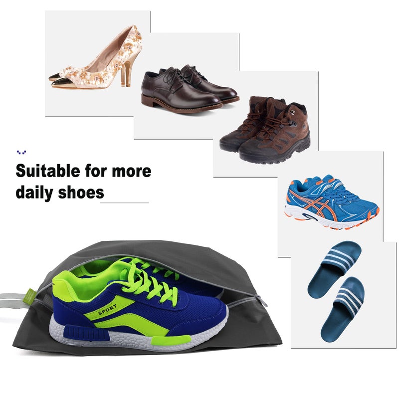 BeeGreen Colorful Dance Shoe Organizer Bags - 6 Pack with Zipper Closure and Handle, Portable Nylon Shoe Bags for Storage, Men's and Women's Travel Gifts - Image 4