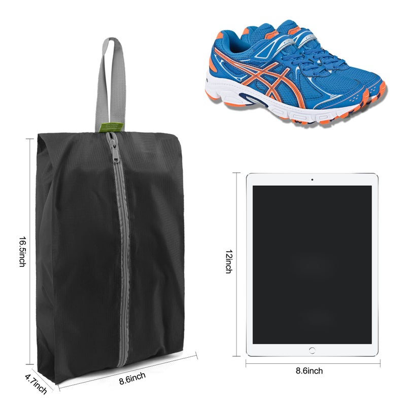 BeeGreen Colorful Dance Shoe Organizer Bags - 6 Pack with Zipper Closure and Handle, Portable Nylon Shoe Bags for Storage, Men's and Women's Travel Gifts - Image 2