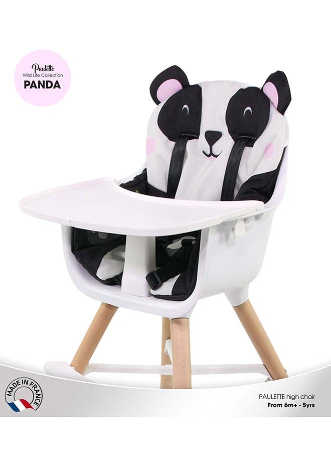 Nania 2 In 1 Paulette Highchair With Cushion - Panda - Image 4
