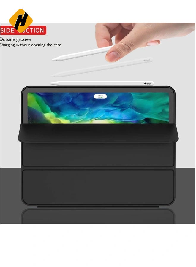 HuHa iPad Pro 12.9 Case 2020 with Pencil Holder (4th Generation), Premium Protective Case Cover with Soft TPU Back and Auto Sleep/Wake Feature for 2020/2018  - Image 2
