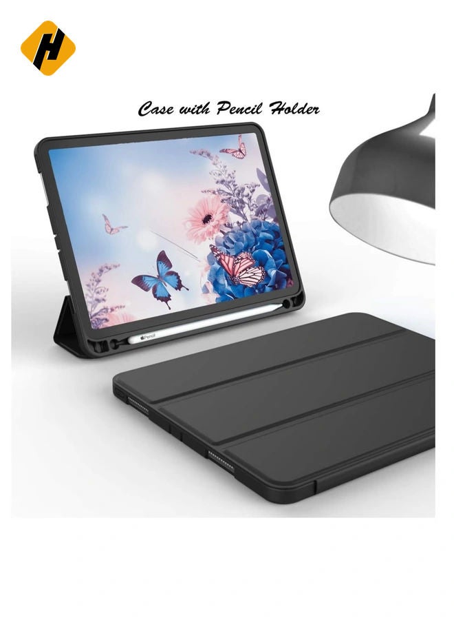 HuHa iPad Pro 12.9 Case 2020 with Pencil Holder (4th Generation), Premium Protective Case Cover with Soft TPU Back and Auto Sleep/Wake Feature for 2020/2018  - Image 3