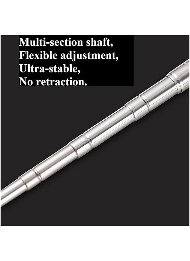 Generic - 2Pcs Hollow Telescopic Teachers Pointer, Teaching Pointer Stick for Classroom, Metal Hand Retractable Pointer Extended Length 55.1 inch, Handheld Presenter Whiteboard Pointer (Blue) - Image 1