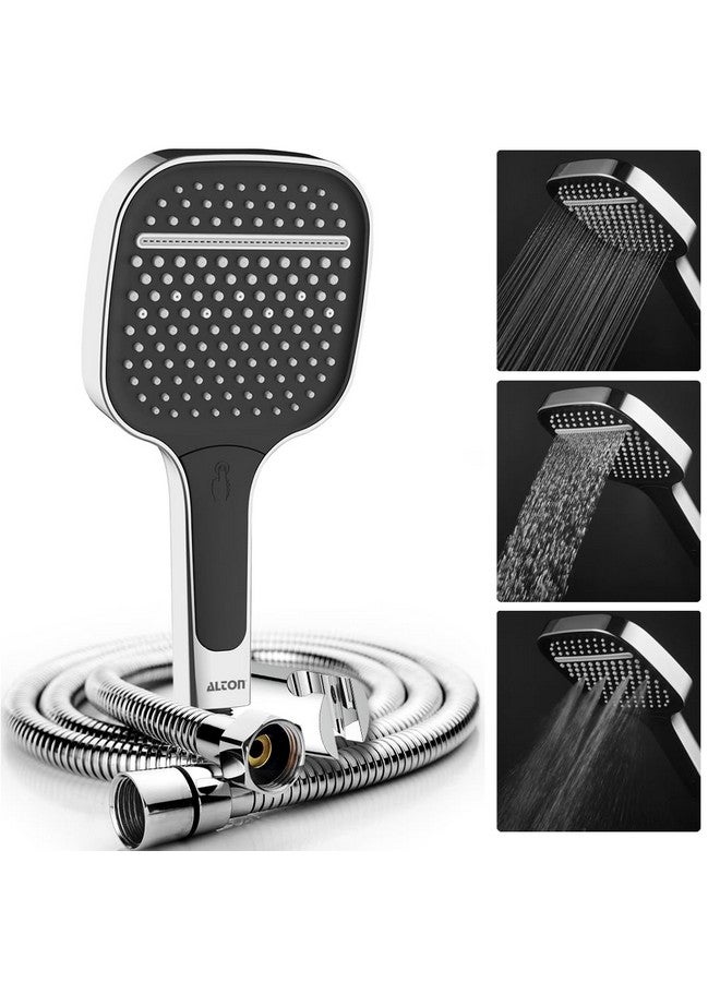 Alton ALTON SHR20155 SS-304 Grade Acrylonitrile Butadiene Styrene 3-Function Hand Shower with Flexible Hose Pipe and Wall Hook (Chrome, 1.5 Meter) - Image 1
