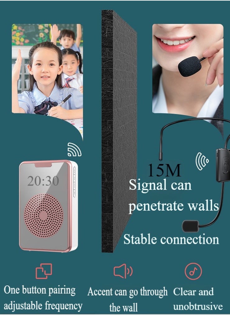 Healife Sound Amplifier Portable Rechargeable Mini Voice Amplifier with Wire Headset Microphone and Belt for Teaching Singing Training Presentations  - Image 2